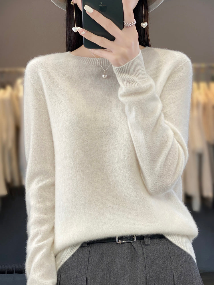 Anette | Cozy Cotton Sweater White