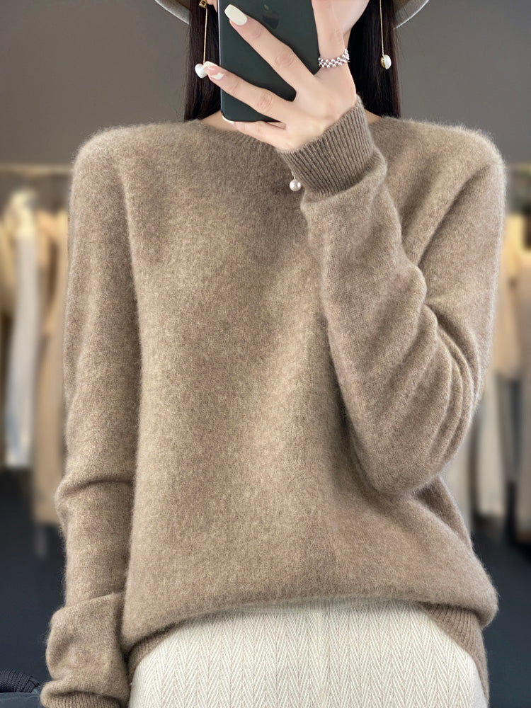 Anette | Cozy Cotton Sweater Camel