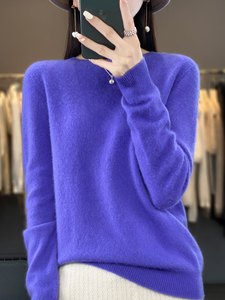 Anette | Cozy Cotton Sweater Blue Violet