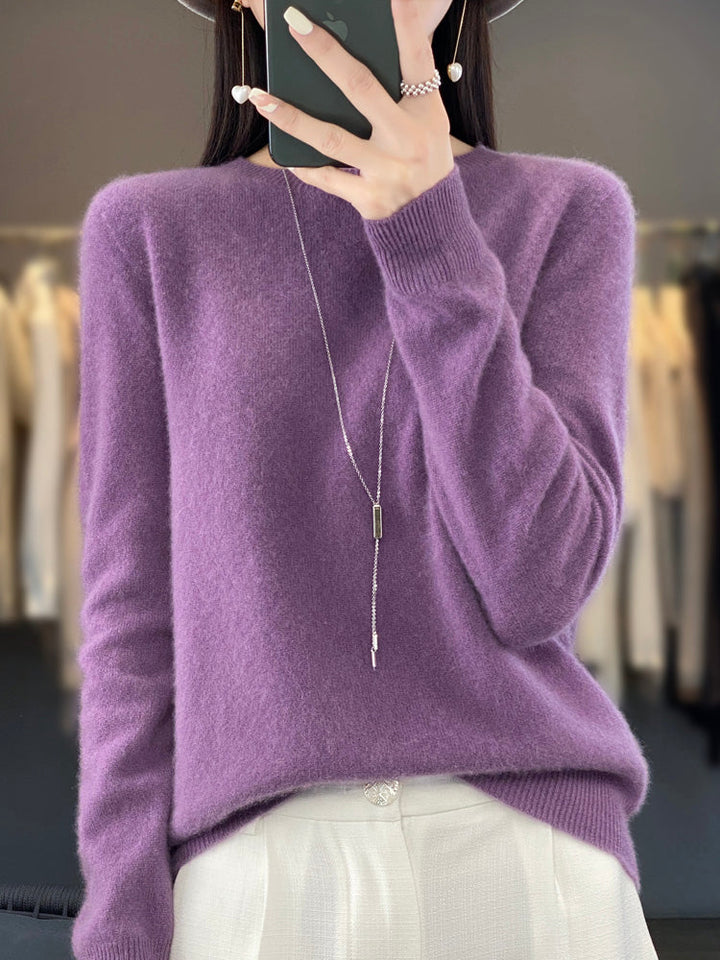 Anette | Cozy Cotton Sweater Violet