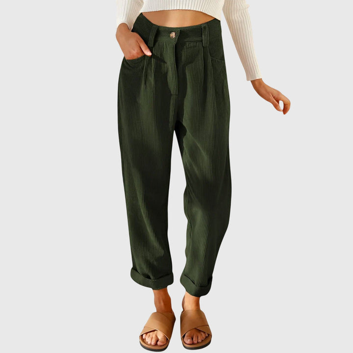 Emilee | Modern Cord Pants Green