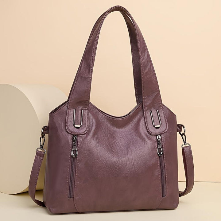 Emma Retro Tote Shoulder Bag Purple