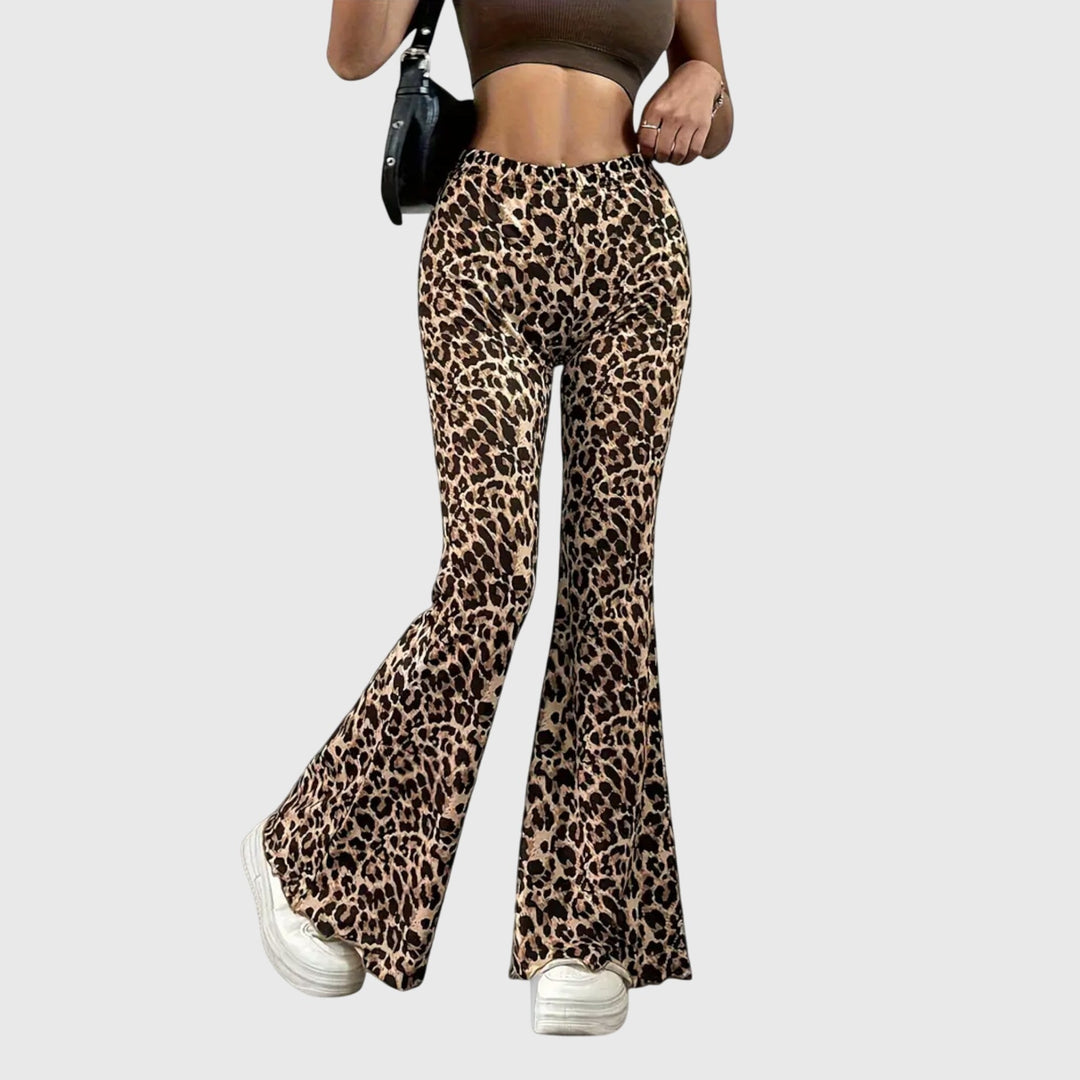 Sue | Leopard Bootcut Pants