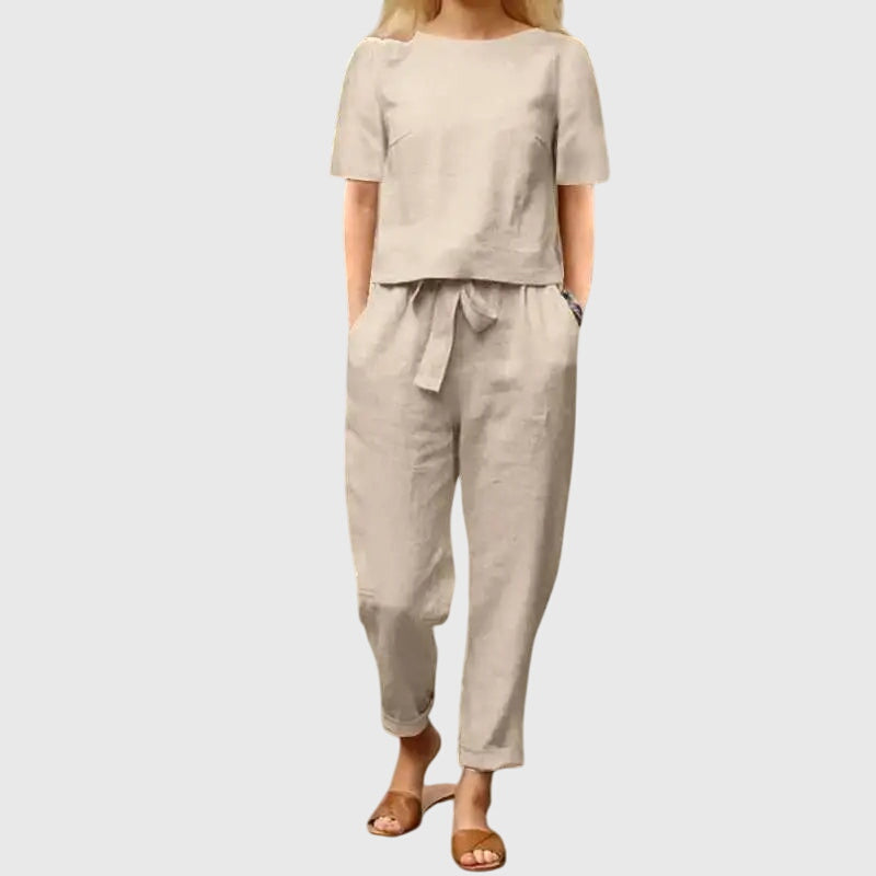 Andrea | Effortless Summer Co-Ord Beige