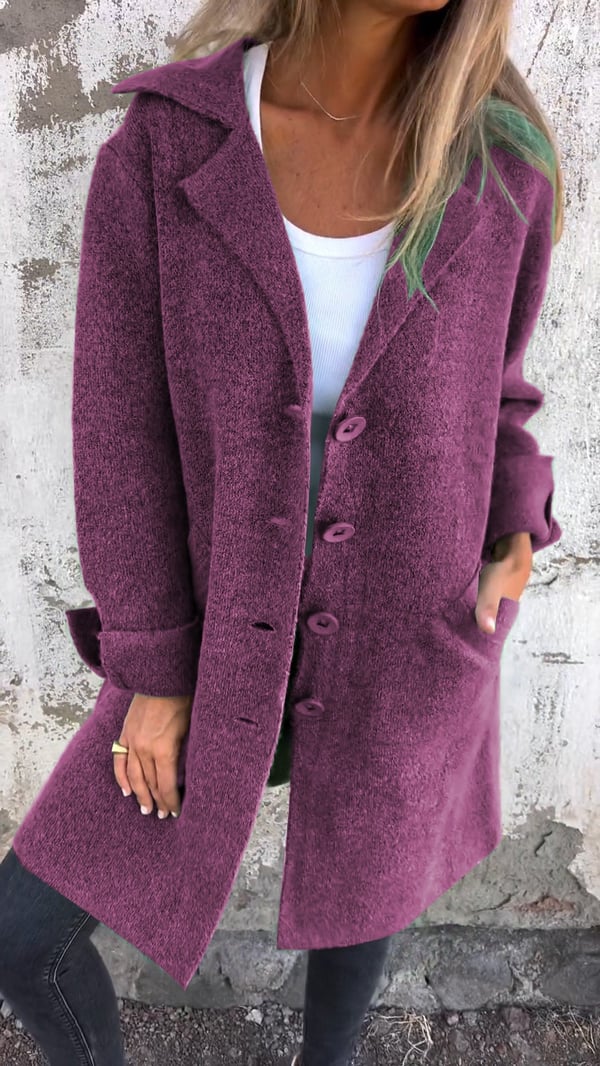 Merja | Casual Wool Jacket Purple