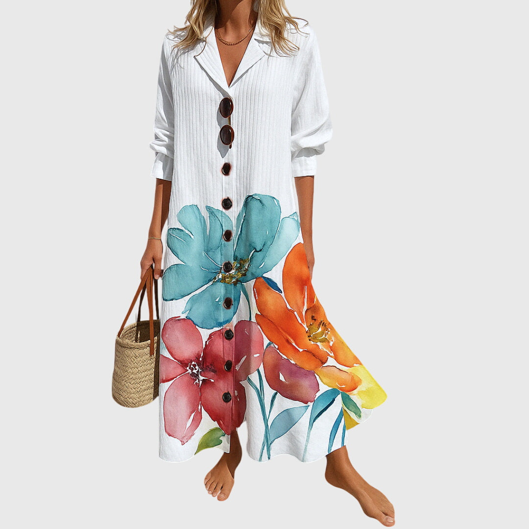 Bente | Elegant Slimming Dress White