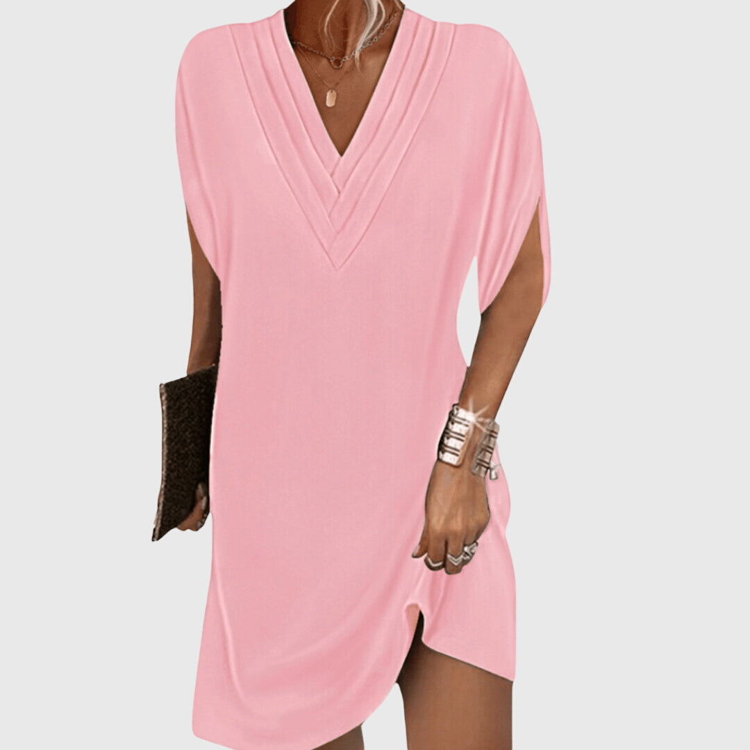Edna | Elegant Tummy-Hiding Dress Pink
