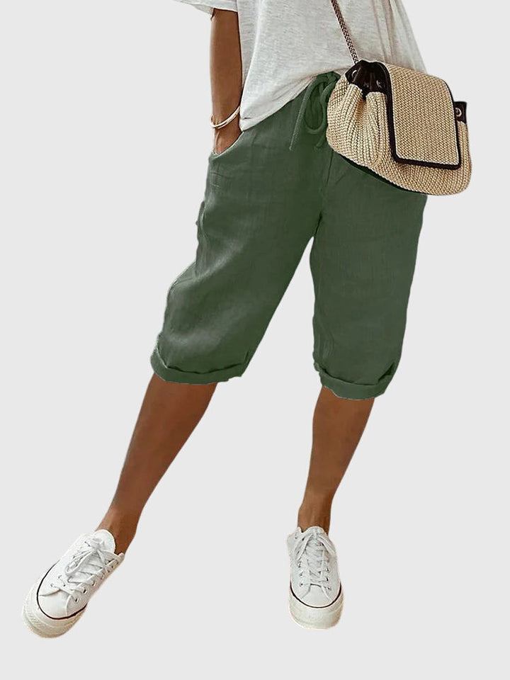 Valerie | Elegant Paisley Pants Green