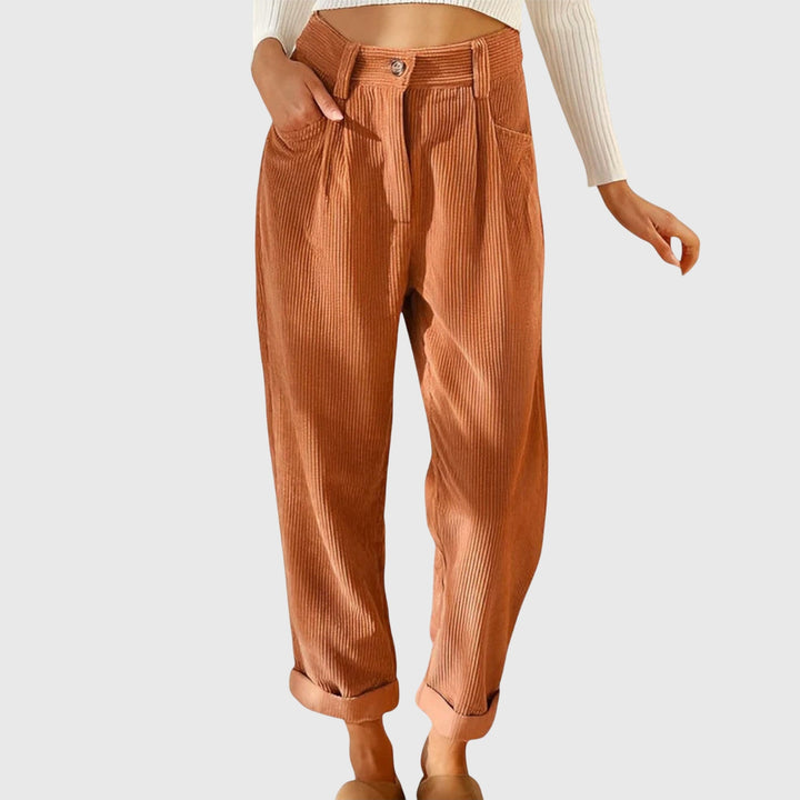 Emilee | Modern Cord Pants Apricot
