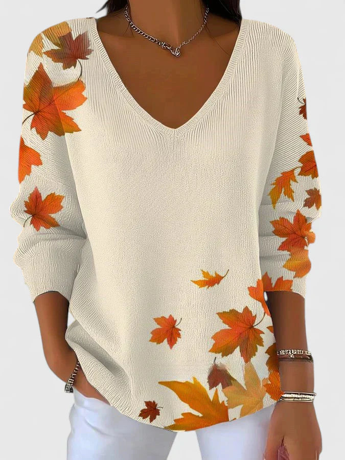 Sera | Elegant V-Neck Sweater White