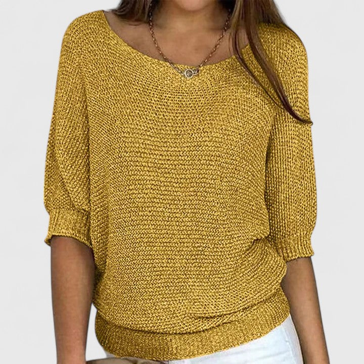 Rachel | Effortless Knit Pullover Yellow