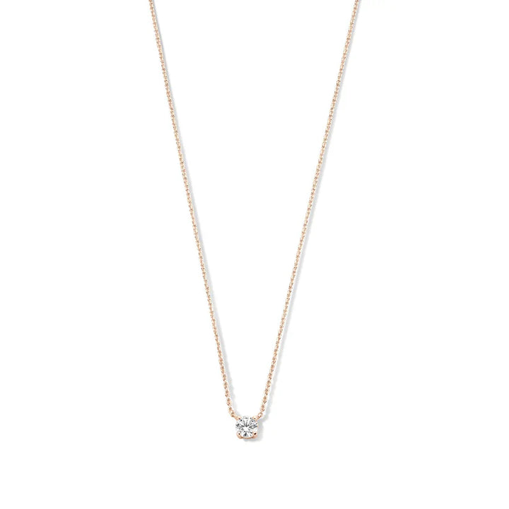 Christina | Moissanite Stone Necklace 14k Gold Rose Gold