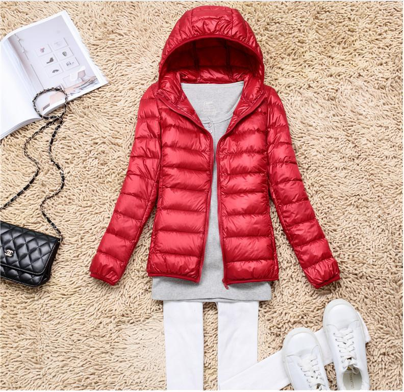 Karen | Light and Elegant Down Jacket Red