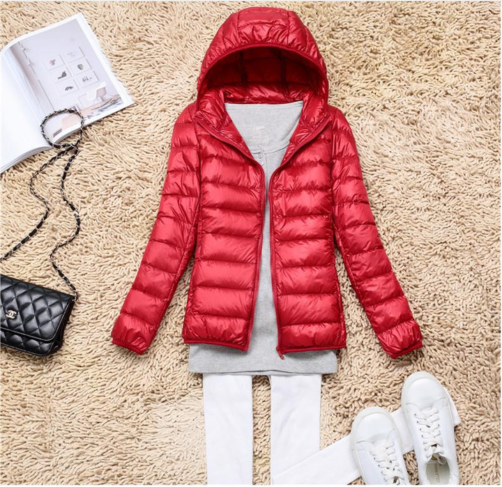 Karen | Light and Elegant Down Jacket Red