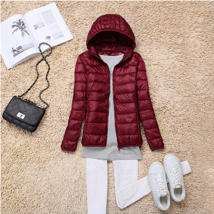 Karen | Light and Elegant Down Jacket Burgundy