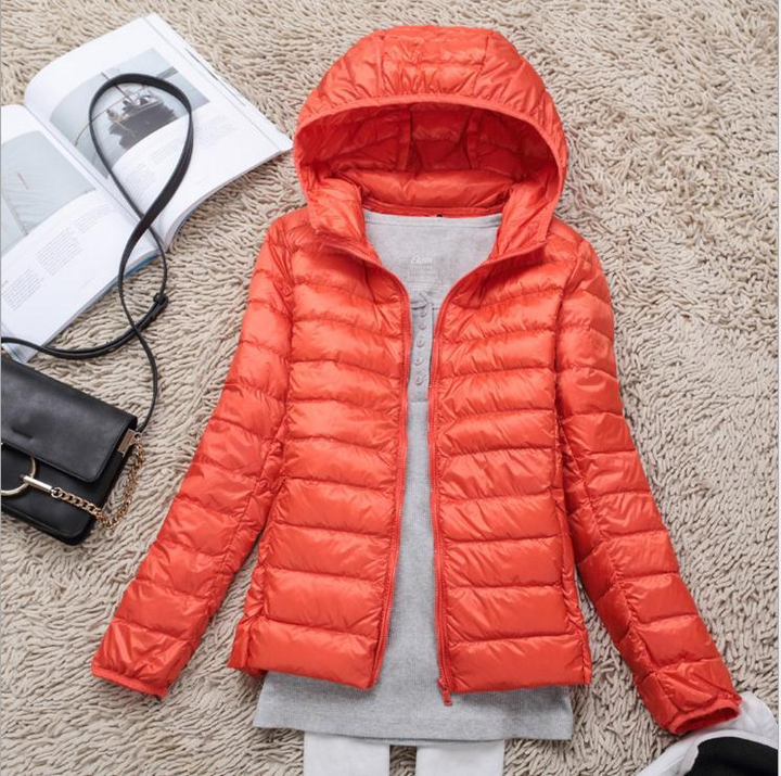 Karen | Light and Elegant Down Jacket Orange