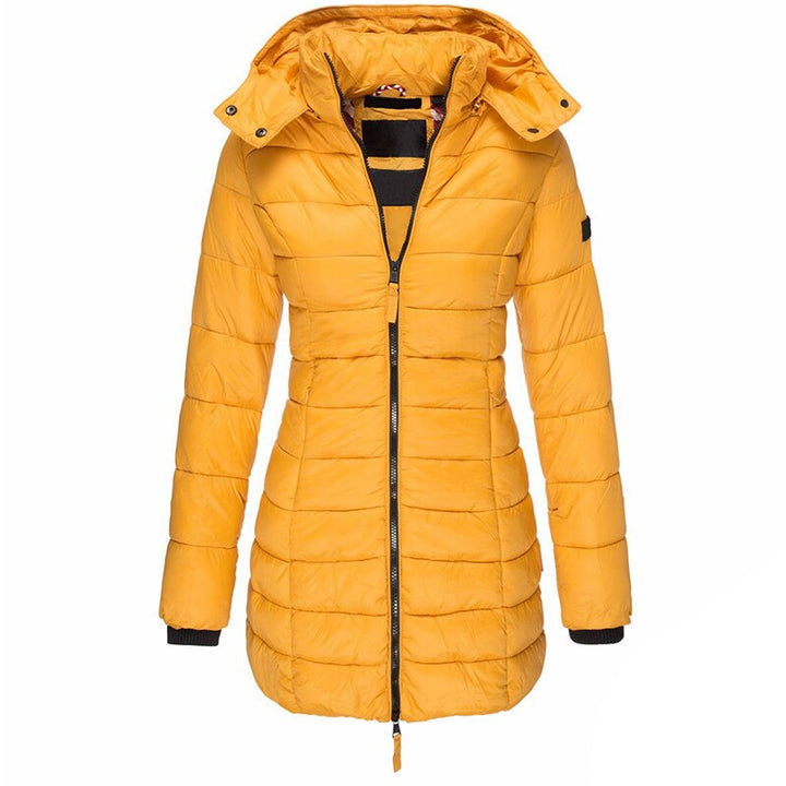 Lova | Long Down Jacket Yellow