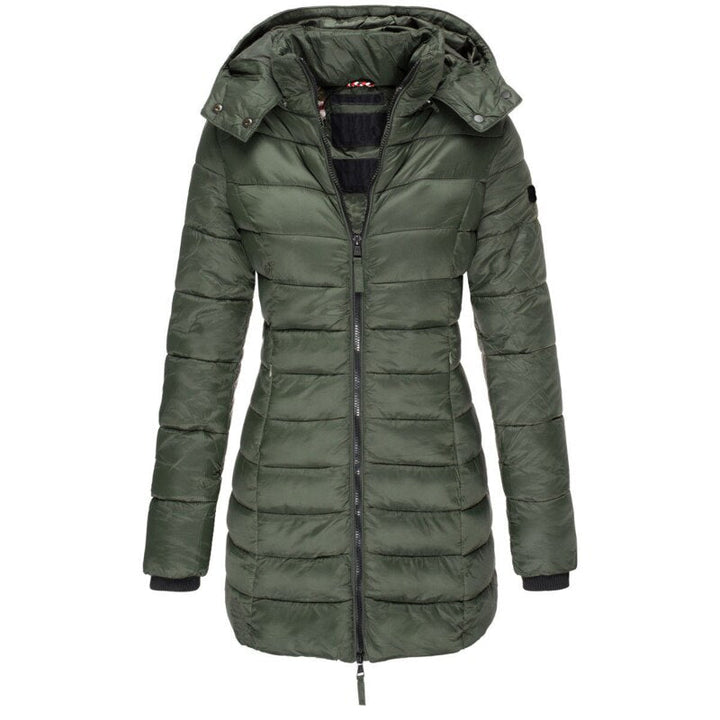 Lova | Long Down Jacket Green