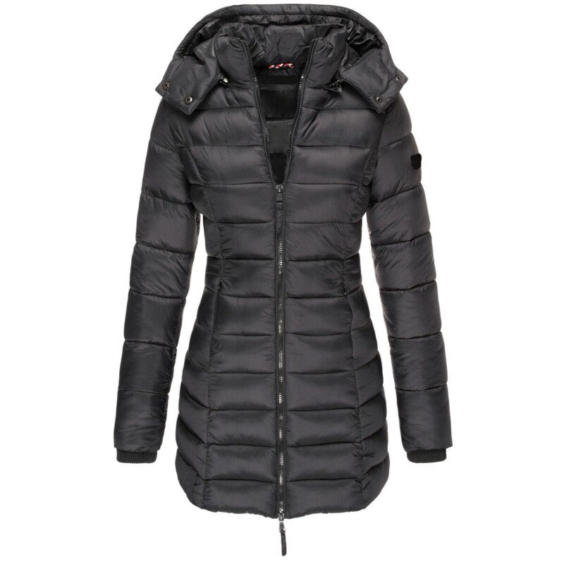 Lova | Long Down Jacket Black