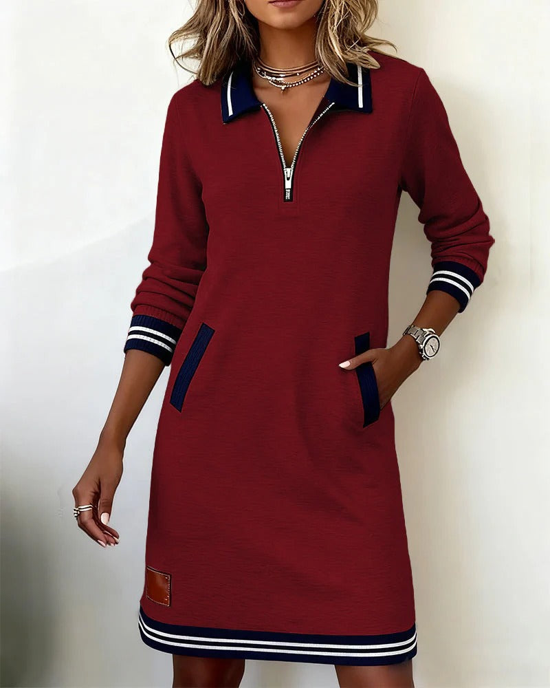 Sylvie | Chic Long Sleeve Cotton Dress