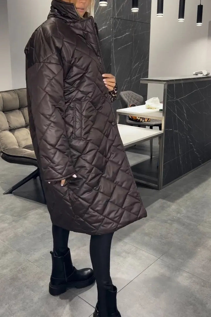 Kendall | Quilted Mid-Length Coat