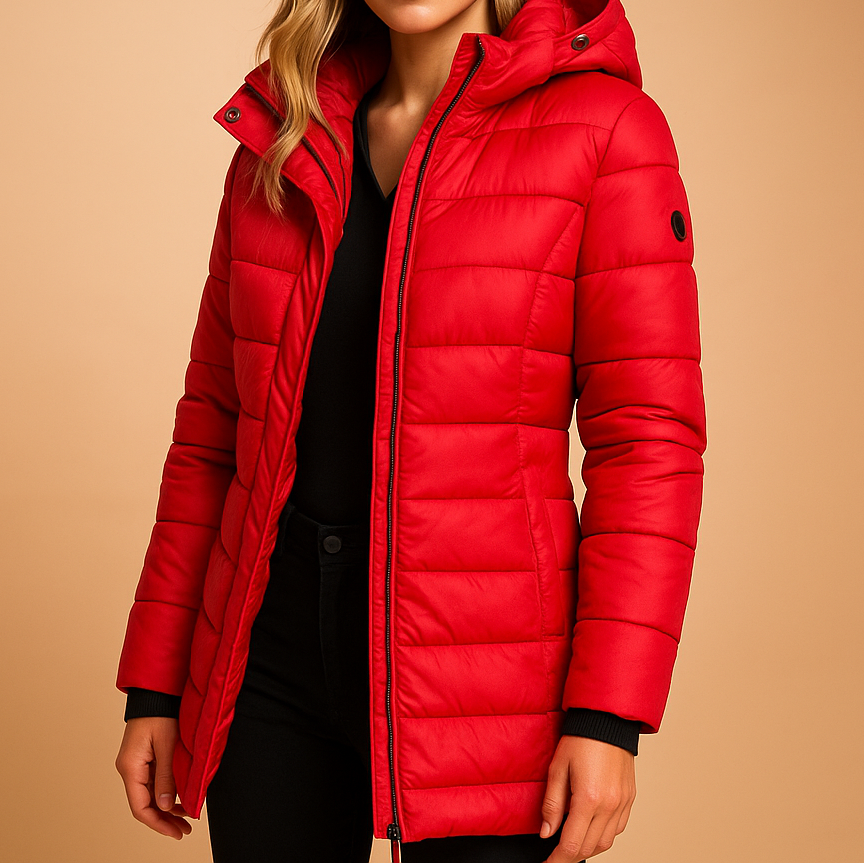 Kelly | Lightweight Puffer Down Jacket Red