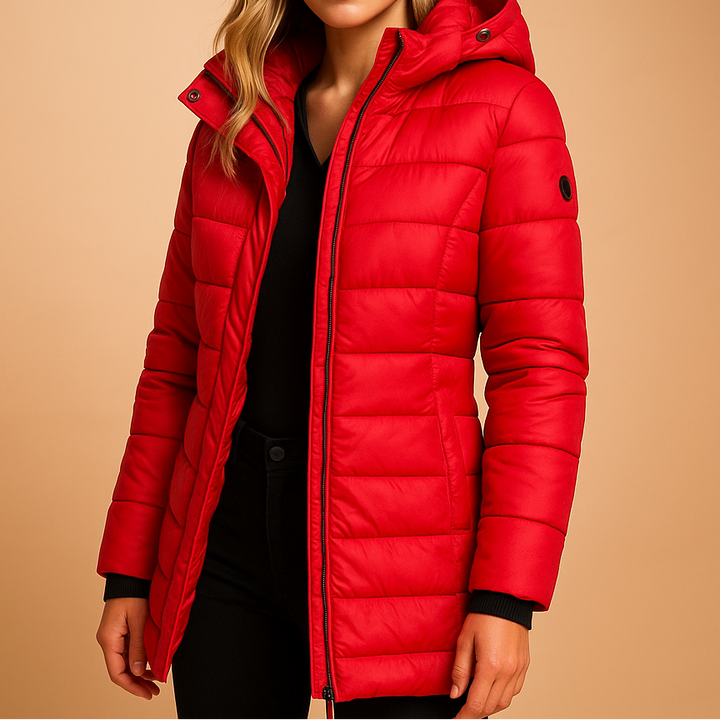 Kelly | Lightweight Puffer Down Jacket Red