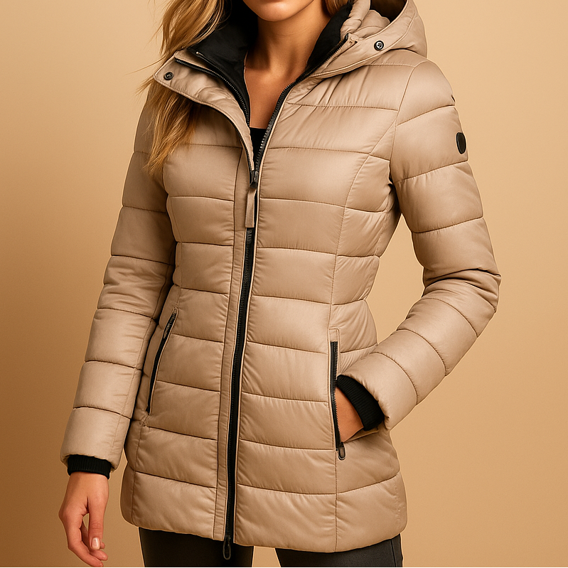 Kelly | Lightweight Puffer Down Jacket Khaki
