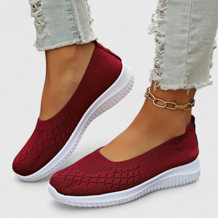 Abigail | Orthopedic Slip-Ons Red