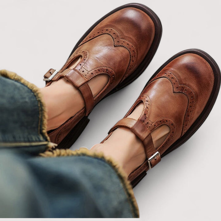 Louisa™ - Orthopedic Mary Jane Shoes Brown