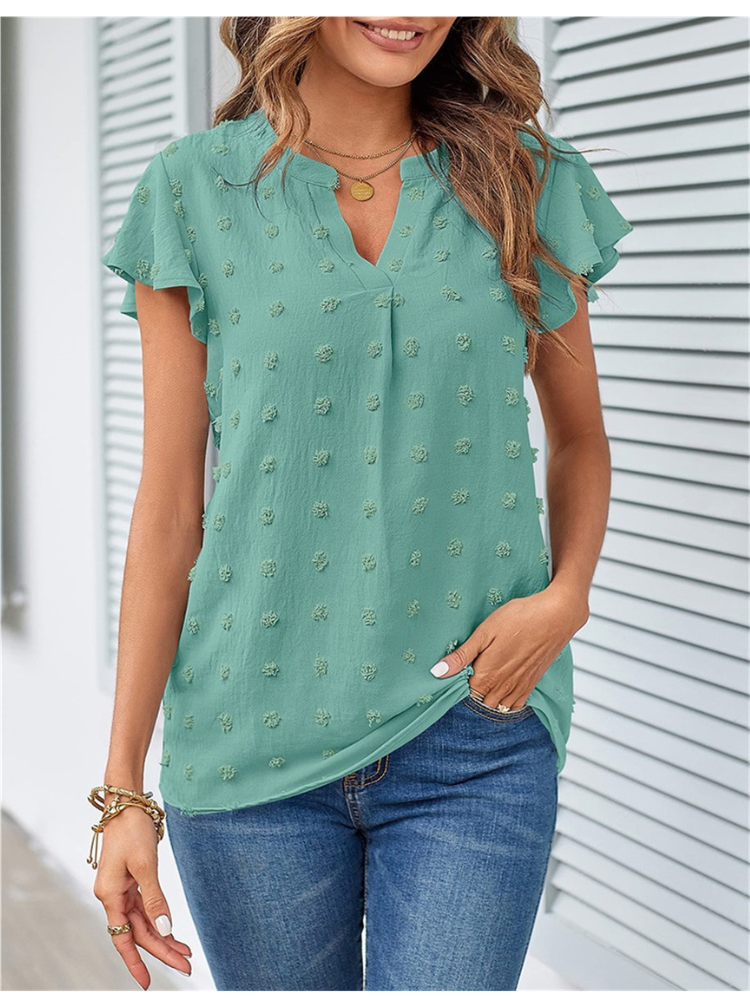 Kari | Chic Patchwork Blouse with Ruffles