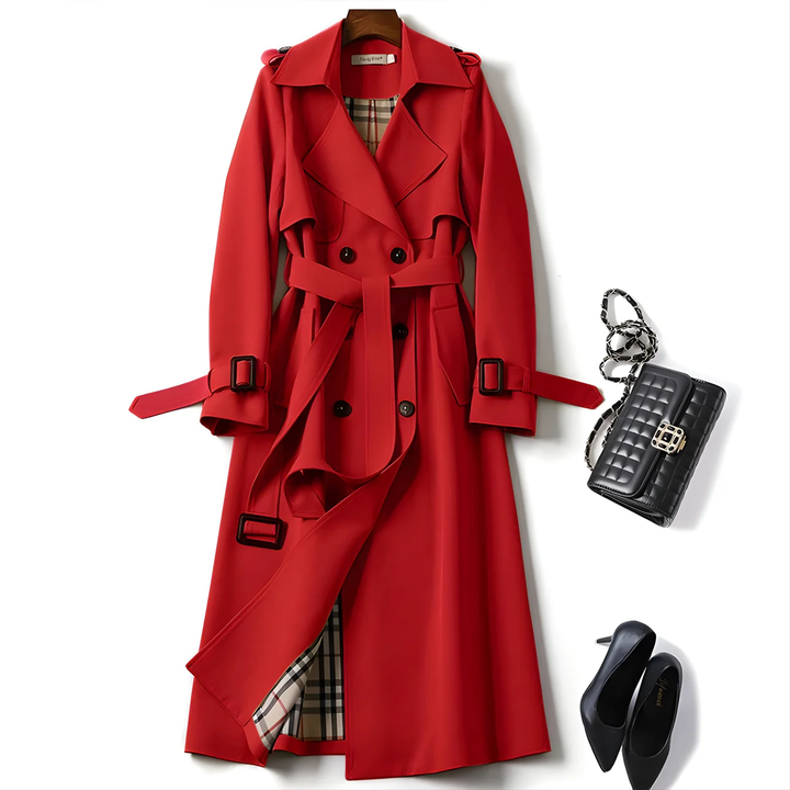 Jade | Chic Trench Coat Red
