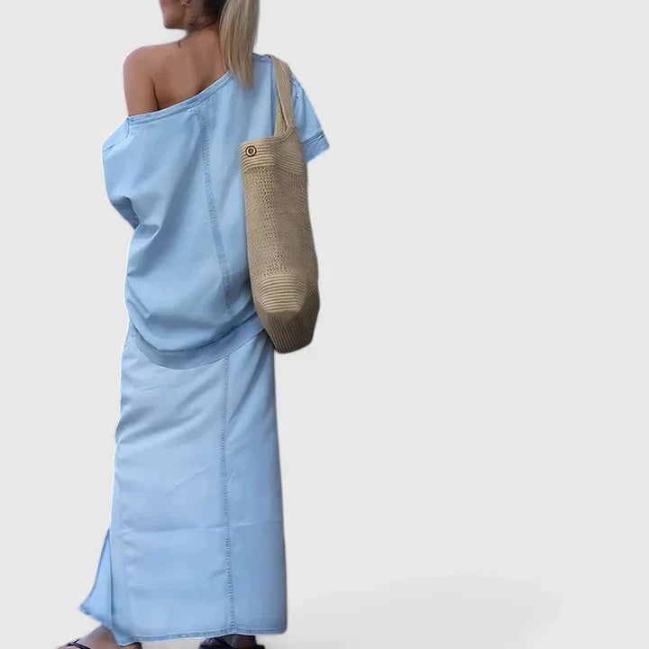 Chris| Elegant Maxi Skirt Set