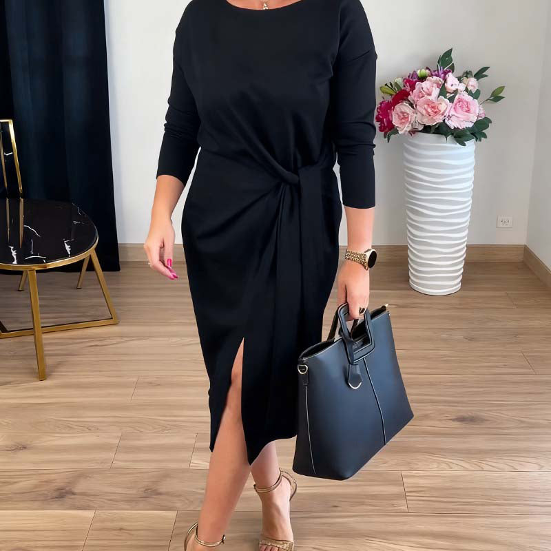 Aveline™ | Tie-Front Dress with Slit