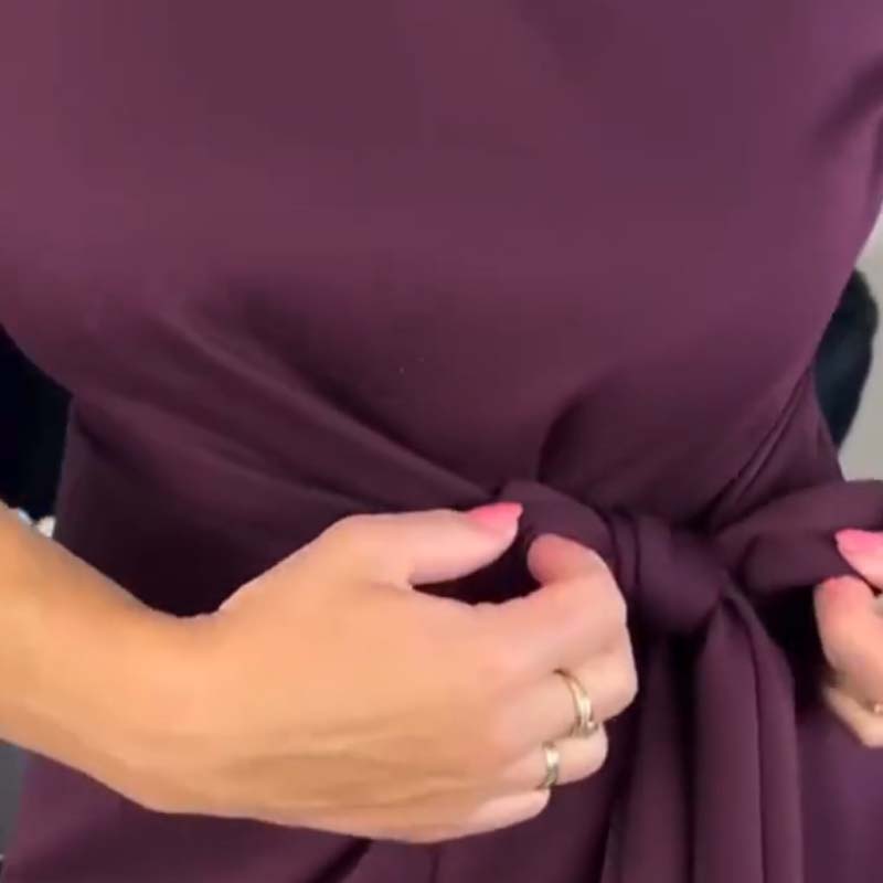 Aveline™ | Tie-Front Dress with Slit