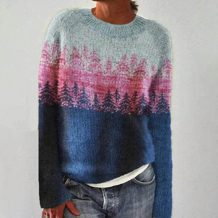 Melissa | Colorful and Comfortable Sweater Blue Pink
