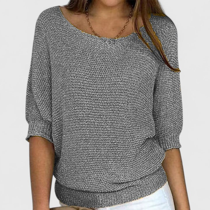 Rachel | Effortless Knit Pullover Gray