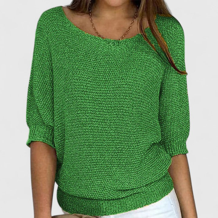 Rachel | Effortless Knit Pullover Dark Green